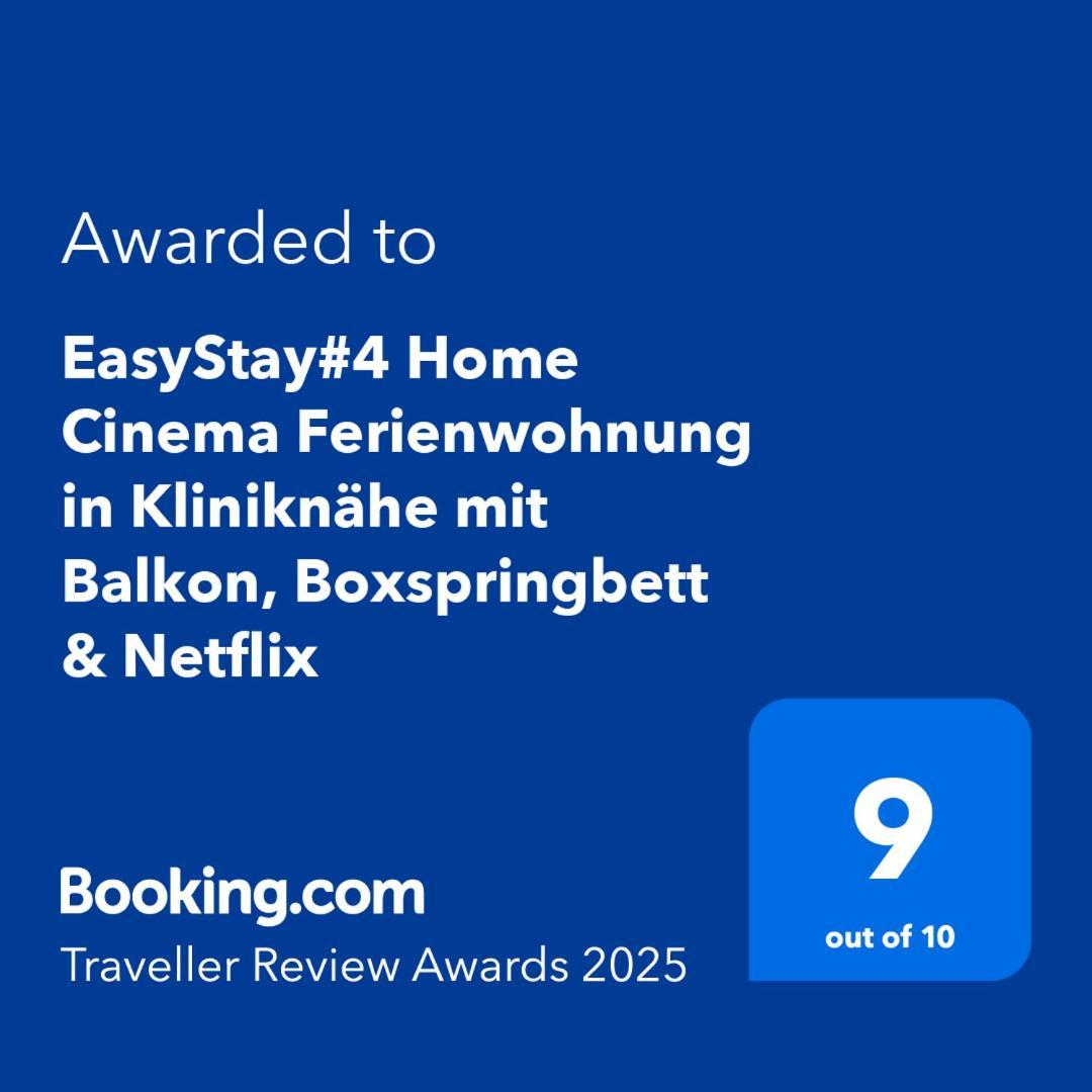 Easystay#4 Home Cinema Ferienwohnung In Kliniknaehe Mit Balkon, Boxspringbett & Netflix Бад-Эйнхаузен Экстерьер фото